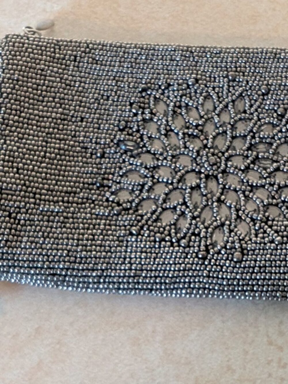 NWT Bamboo Trading Company Club Bag Beaded Evening Clutch Seed Bead Purse